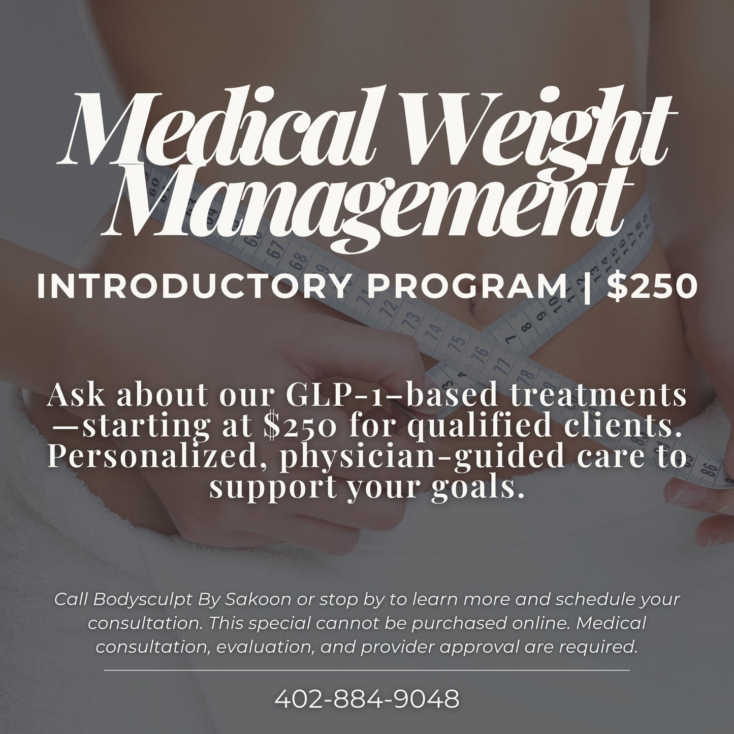 Weight loss sale at Bodysculpt by Sakoon, best weight loss clinic and functional lifestyle health clinic in Omaha, Nebraska.