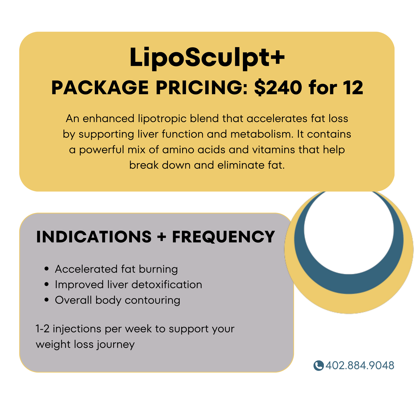 LipoSculpt+: 12-Pack vitamin injections from BodySculpt by Sakoon, designed for Omaha clients seeking ongoing fat loss, liver support, and body contouring with a potent lipotropic blend.