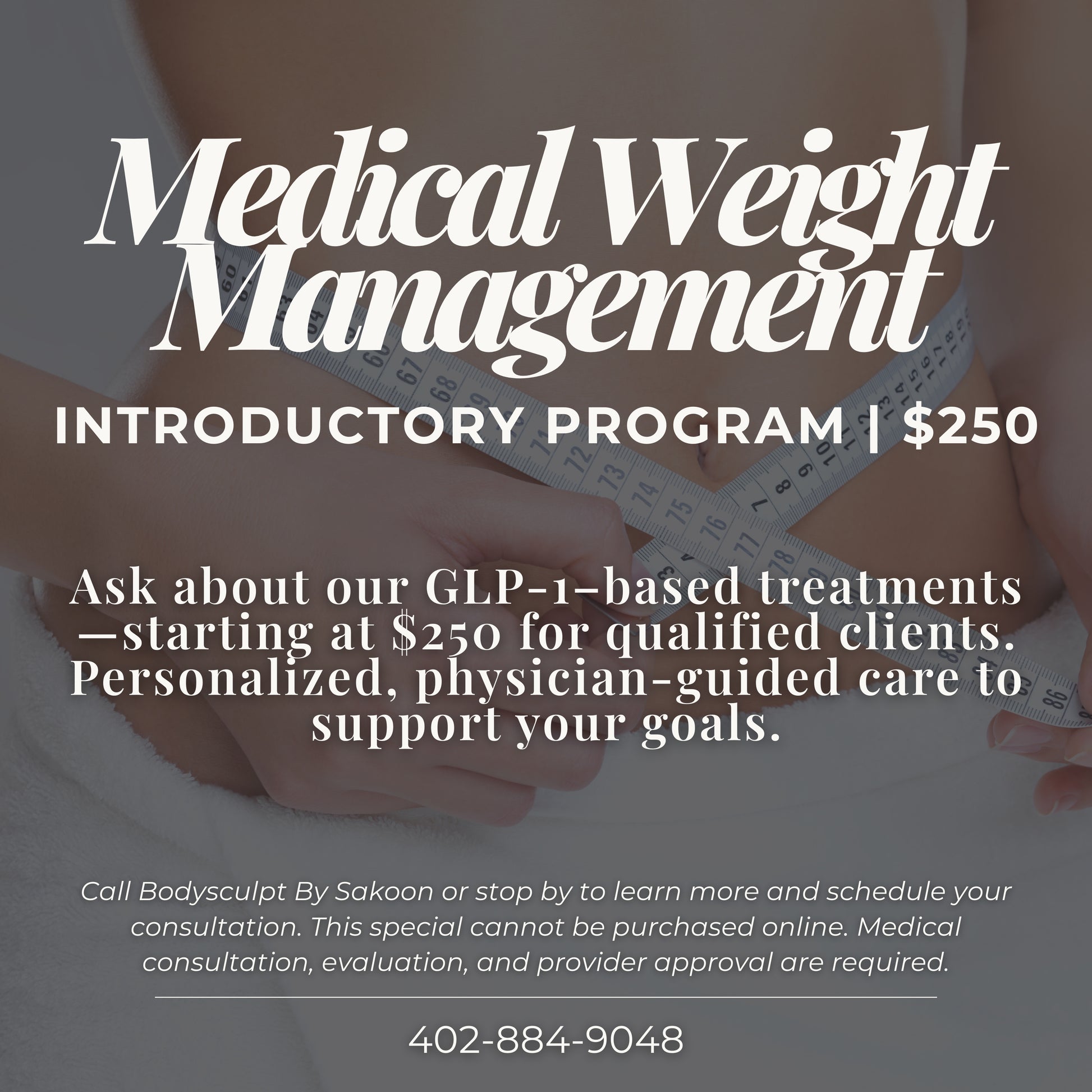 Weight loss sale at Bodysculpt by Sakoon, best weight loss clinic and functional lifestyle health clinic in Omaha, Nebraska.