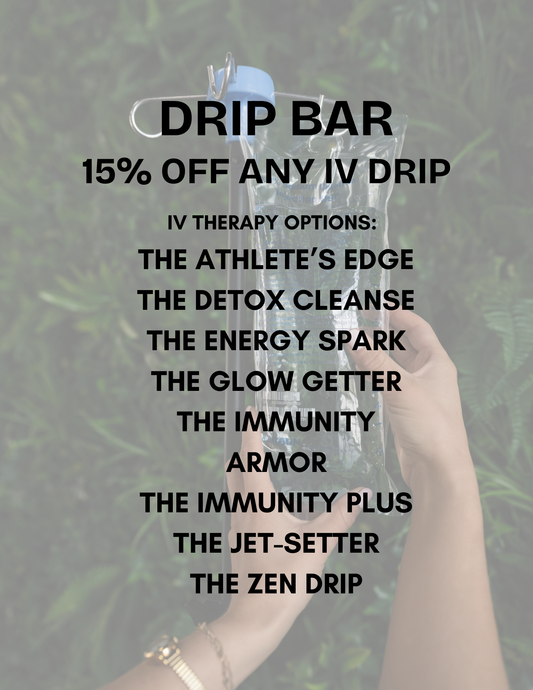 15% off Drip Bar IV Therapy